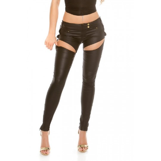 Koucla leather pants with...