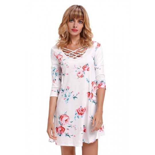 White floral pattern...