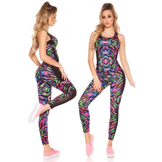 Colorful pink mesh workout...