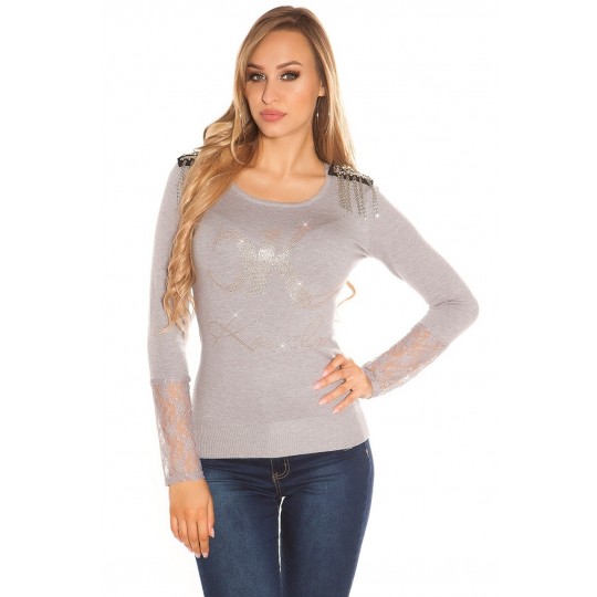 Koucla grå nitkedja sticka...