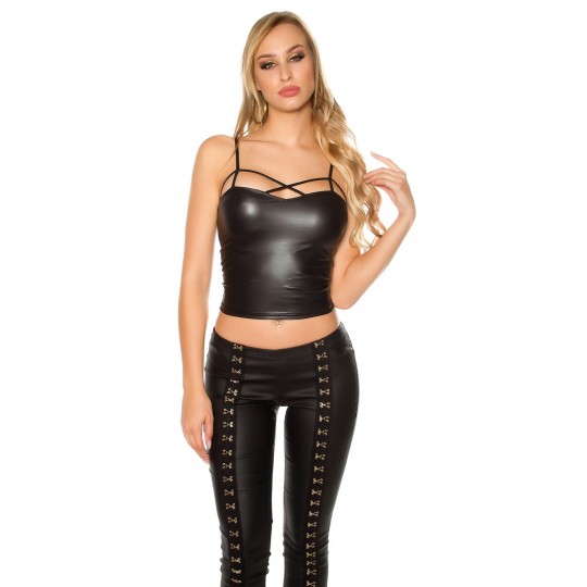 Koucla black strap-ed short...