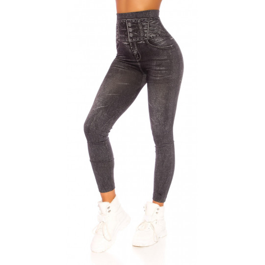 Svarta jeanslaggings med...