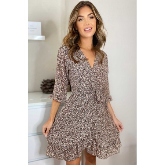 CW Daphne brown wrap-look...