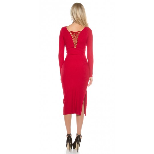 Koucla red midineule dress...