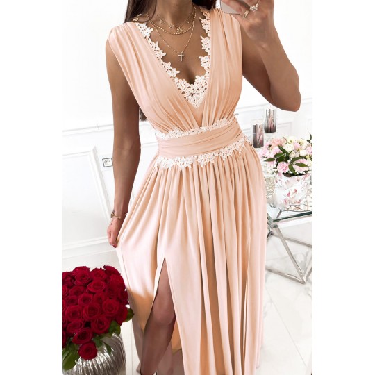 Pink decorative embroidered...