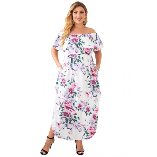 White floral pattern...