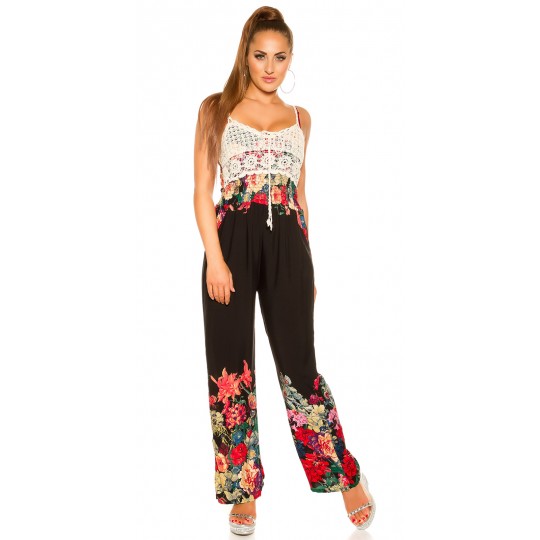 Black floral pattern...