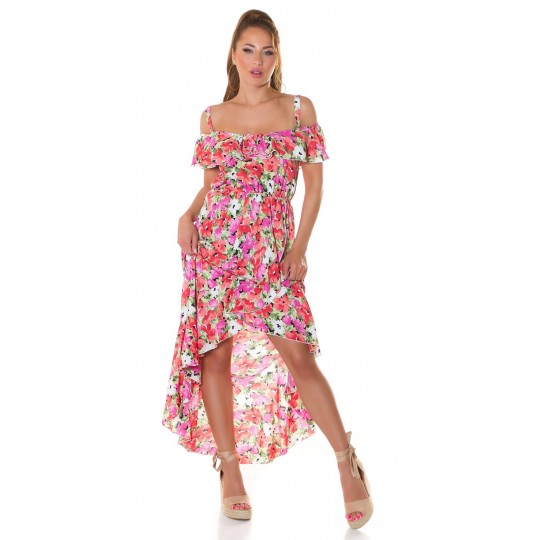 Pink floral pattern high...