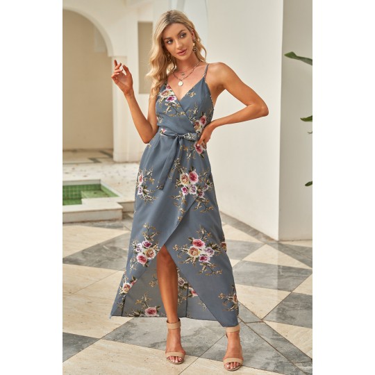 Grey floral pattern...