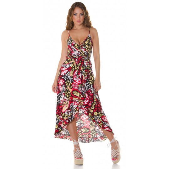 Svart mönstrad hög låg v...