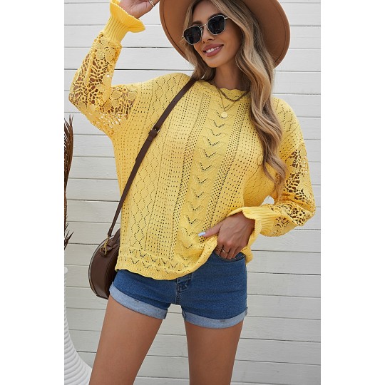 Yellow sweater with...