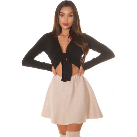 Black long sleeve tie short...