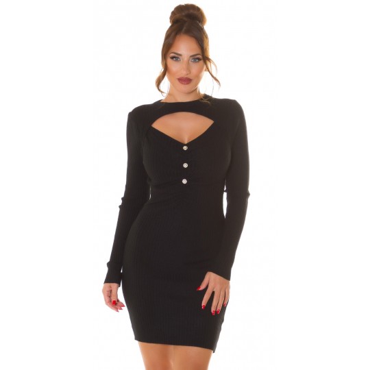 Svart 2in1 v-ribbad tröja...