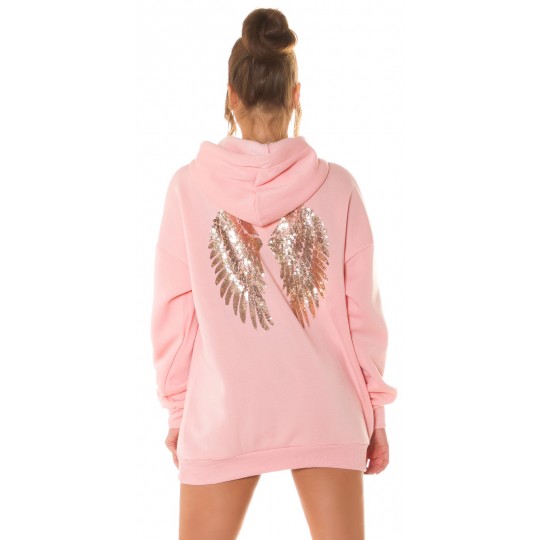 Rosa oversize hoodie med...