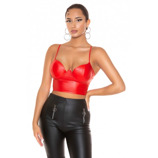 Punainen tekonahkainen...