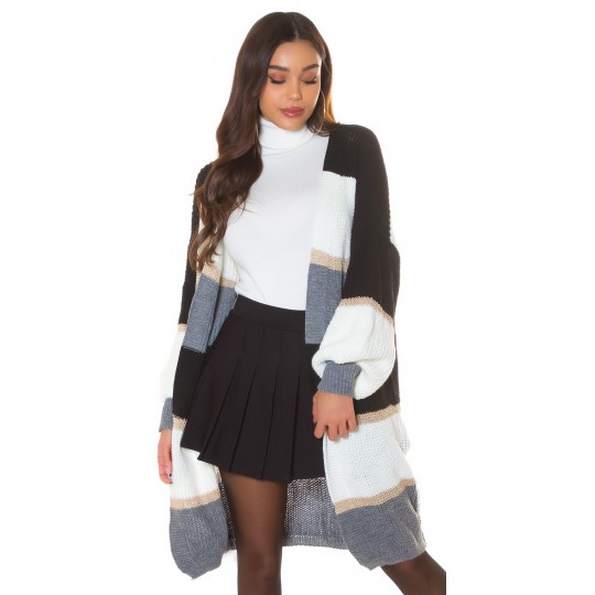 Black striped oversize...