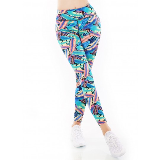 Turkos bladmönstrade...