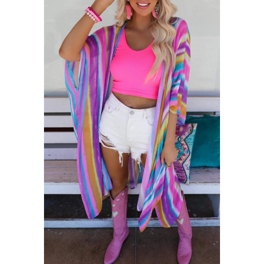 Värikäs sateenkaari kimono