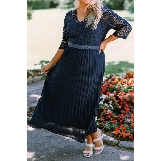 Blå spetstrimmad...