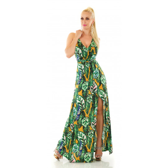 Vihreä lehtikuvioinen...