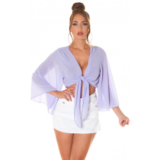 Lilac chiffon blouse