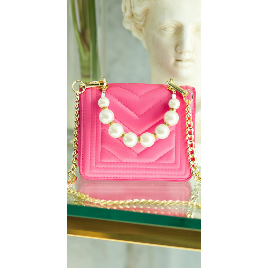 Pink mini handbag with...