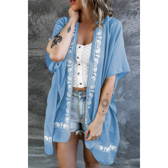 Blue decorative embroidered...