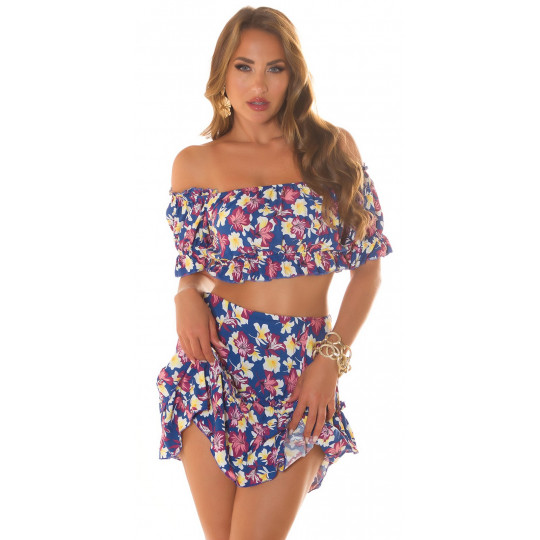 Koucla blue floral pattern...