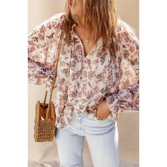 White-pink floral pattern...