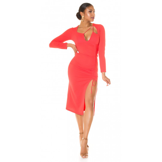 Coral long sleeve dress XL...