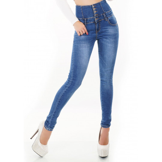 GS dark blue high-waisted...