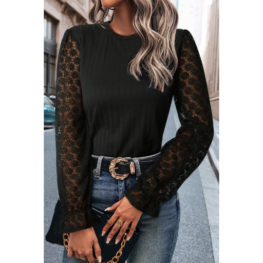 Black floral embroidered...