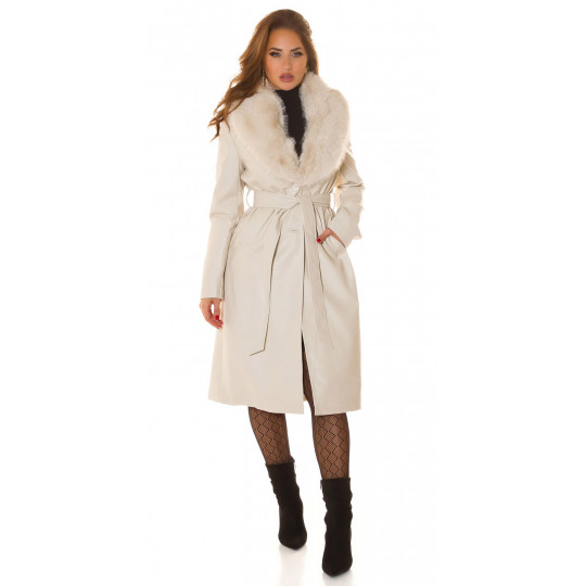 Beige vinterjacka i...