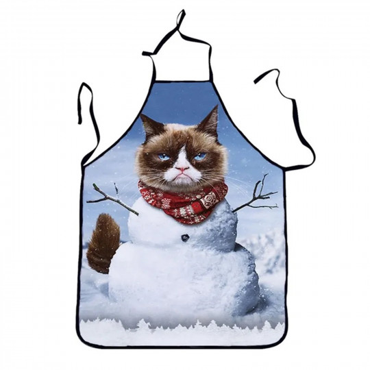 Förkläde för katt/snögubbe