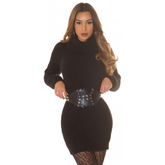 Koucla black high-collared...