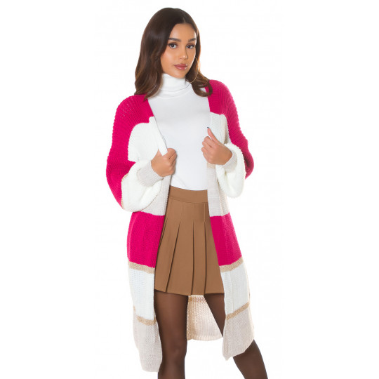 Pink striped oversize...