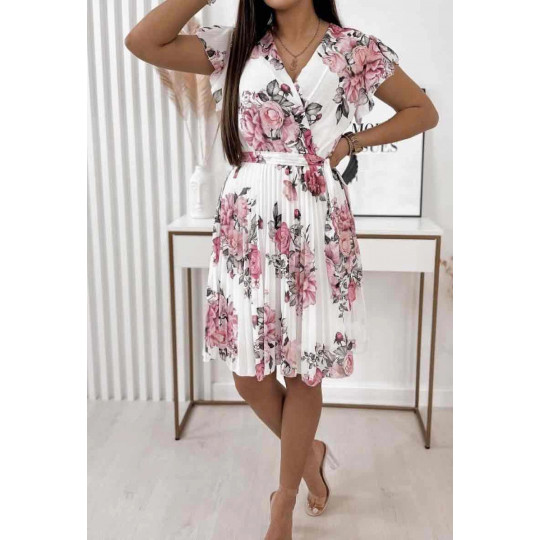 EB valkoinen ruusukuvioinen...