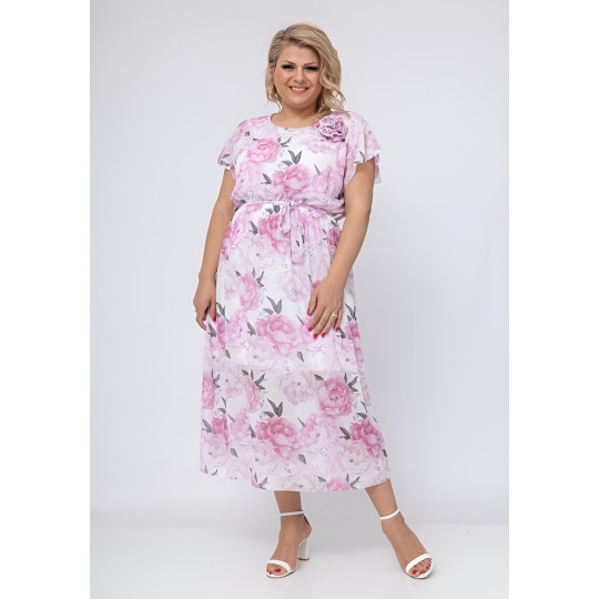 EF valkoinen ruusukuvioinen...