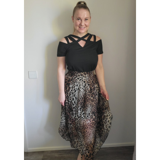 Leopardikuvioinen hame