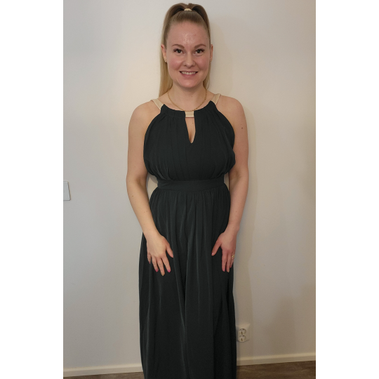 Dark green long party dress...