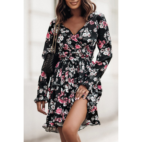 Musta kukkakuvioinen...