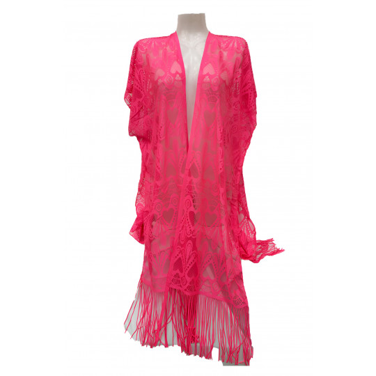 Heart pinkki pitsikimono...