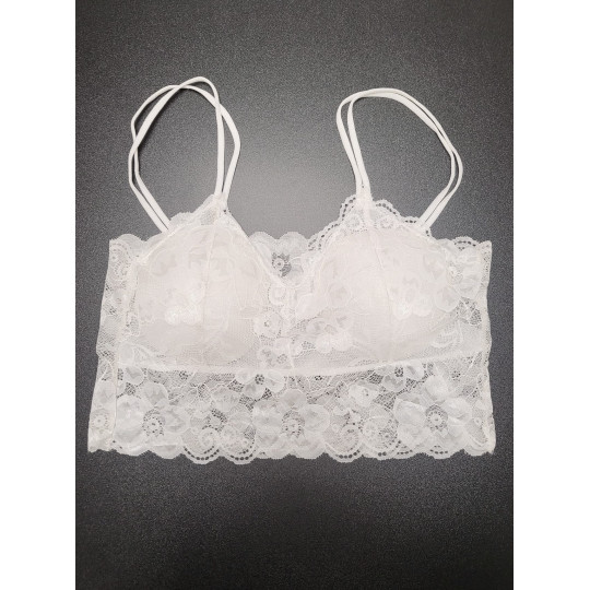 Valkoinen pitsinen lyhyt toppi